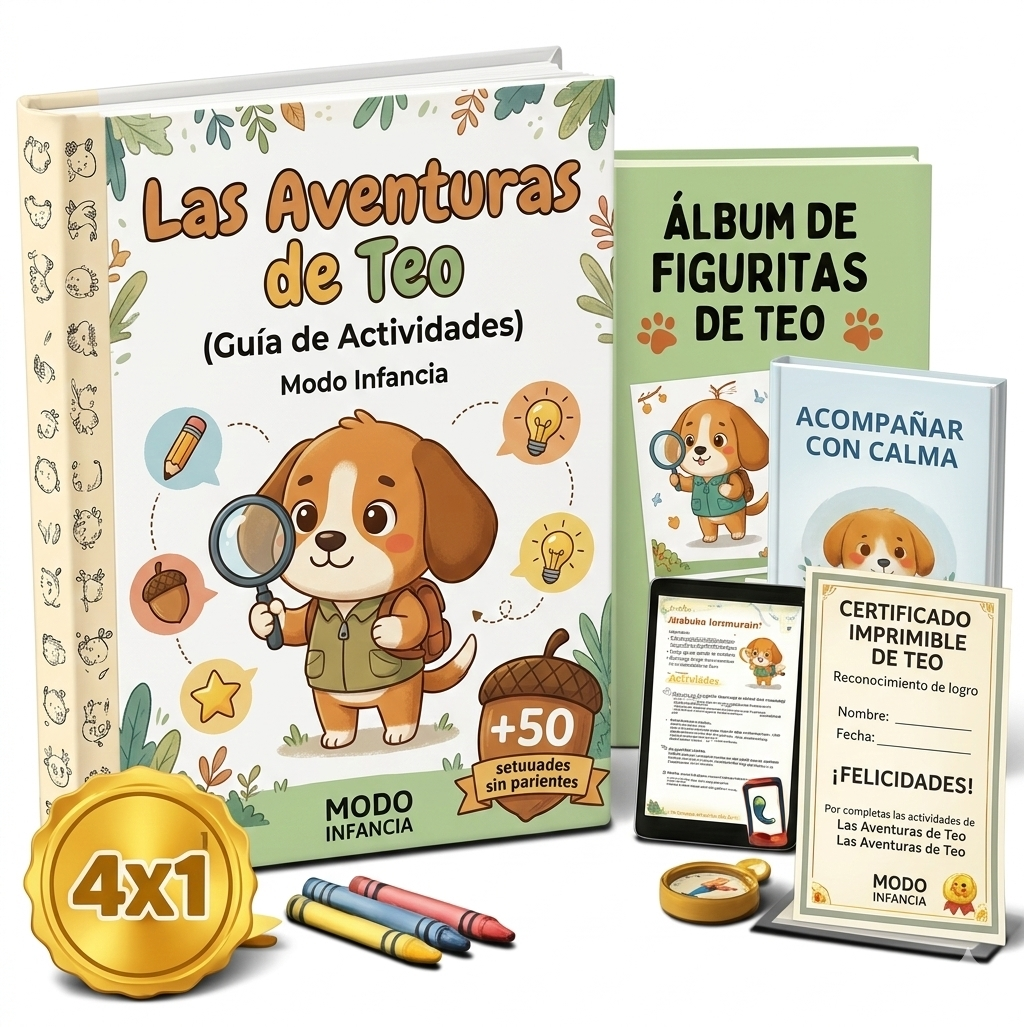 Las Aventuras de Teo – Colección 4x1 para Niños, actividades para aprender y divertirse